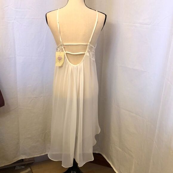 In Bloom by Jonquil bridal lace nightgown and robe. Off white size M/L - Picture 3 of 13